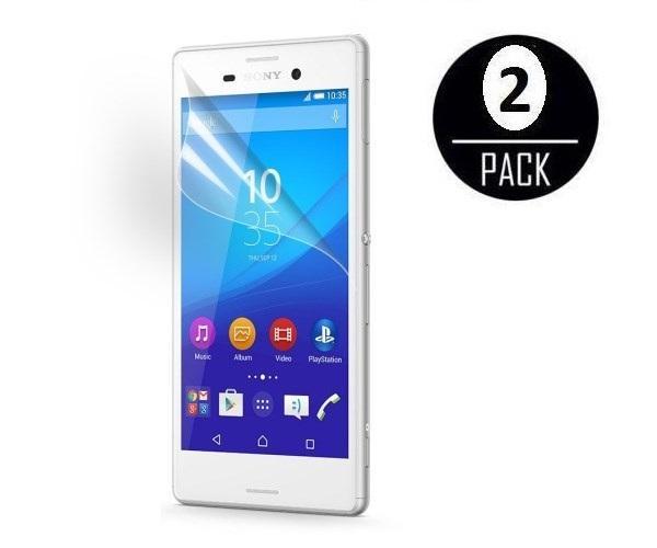 Xperia M4 Aqua Skärmskydd x2 med putsduk
