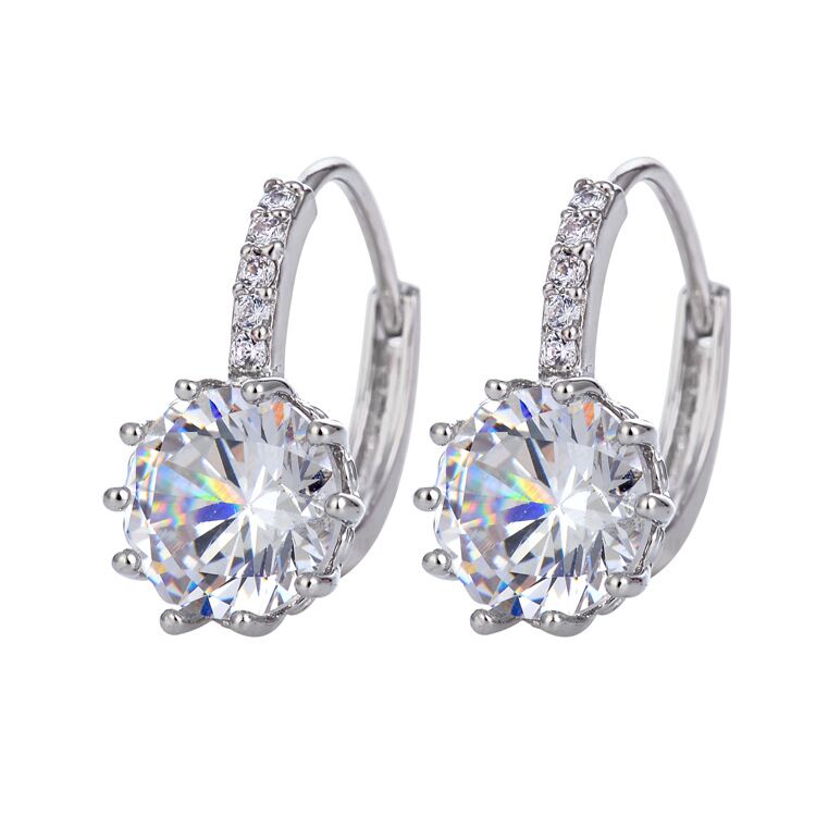 Örhängen - Glittrande ringar diamant Silver / Guld