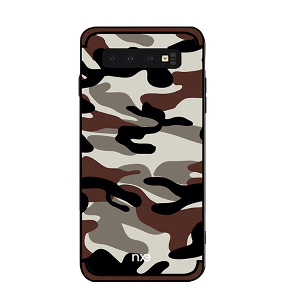 NXE Samsung Galaxy S10e TPU - Skal - Kamouflage - Coffee