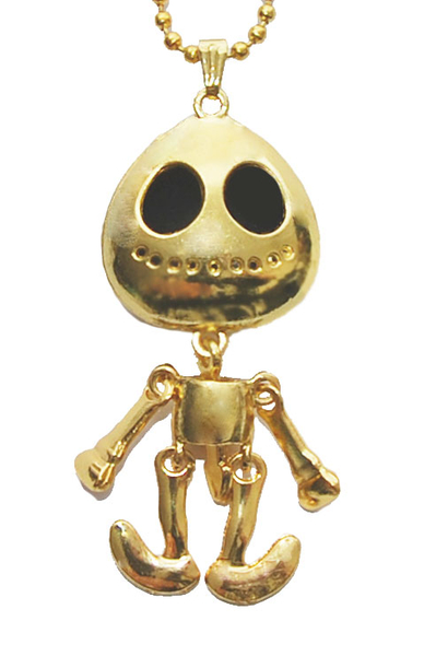 Halsband Skelett Guld skull skeleton vintage retro mode
