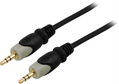 DELTACO ljudkabel, 3,5mm ha - ha, 5m