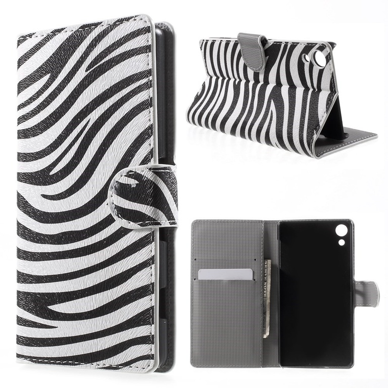Xperia Z3+ E6553 Zebra Stripe Plånboksfodral