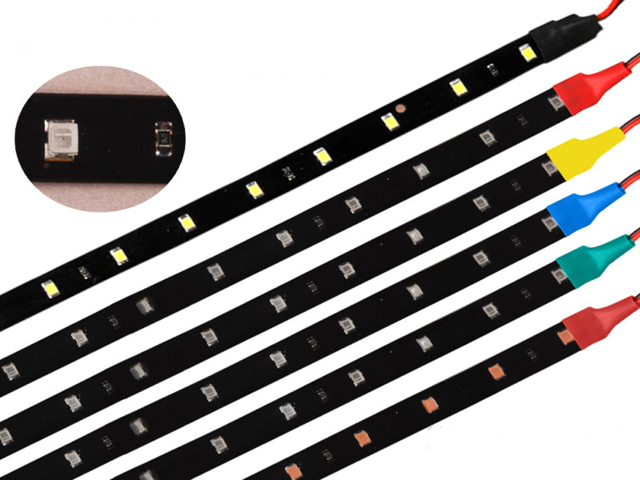 Led slinga 2st 30cm blå med 15st chip 3528SMD ledstripe styling