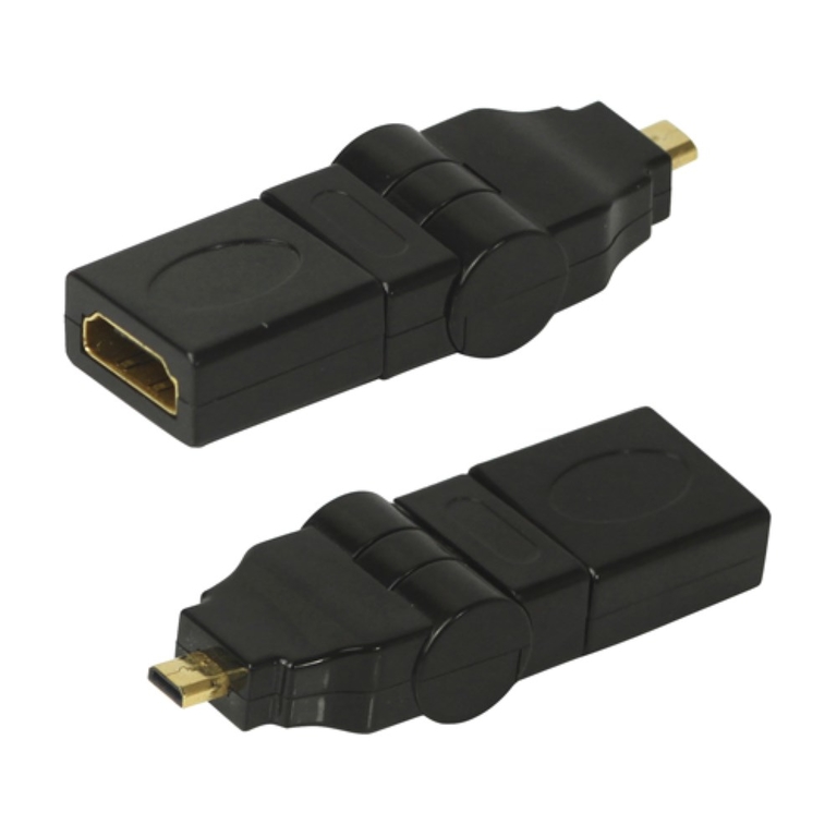 Micro HDMI till HDMI adapter 180+90 graders Vridning