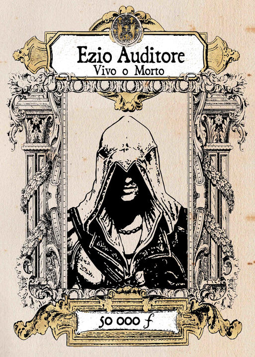 A3 Print -Assassins Creed - Ezio Auditore Vivo o Morte