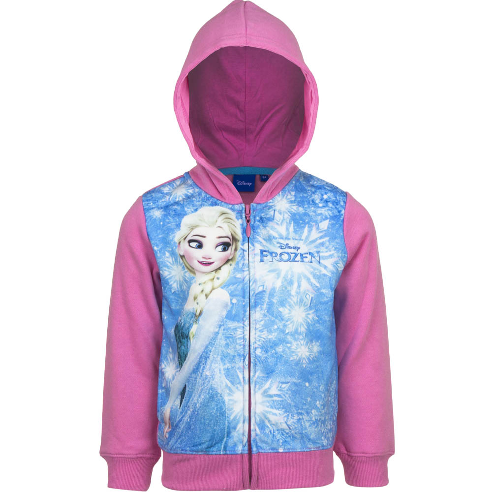 Disney Frozen Elsa Huvtröja Med Dragkedja ROSA Rosa Disney Frozen Elsa Huvtröja Med Dragkedja ROSA Rosa