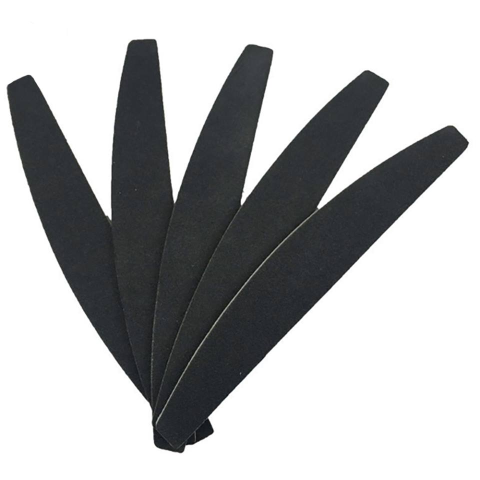 10-pack Half moon svart - 100/180 - Nagelfil