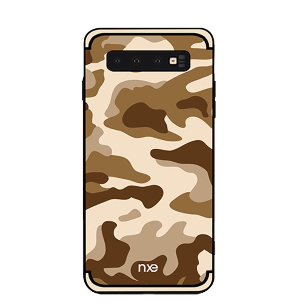 NXE Samsung Galaxy S10+ TPU - Skal - Kamouflage - Khaki