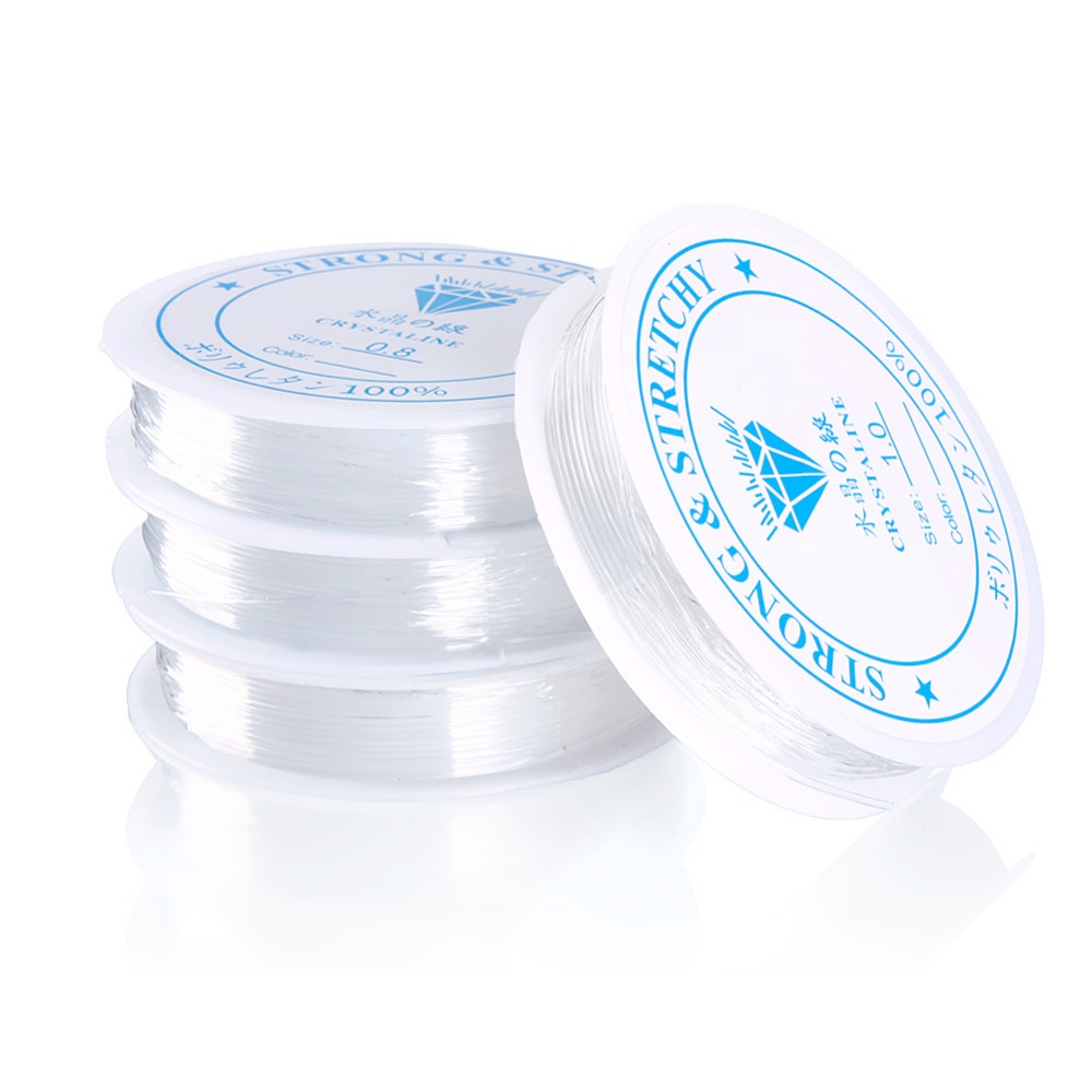 2-pack Transparent elastisk tråd for smykkefremstilling