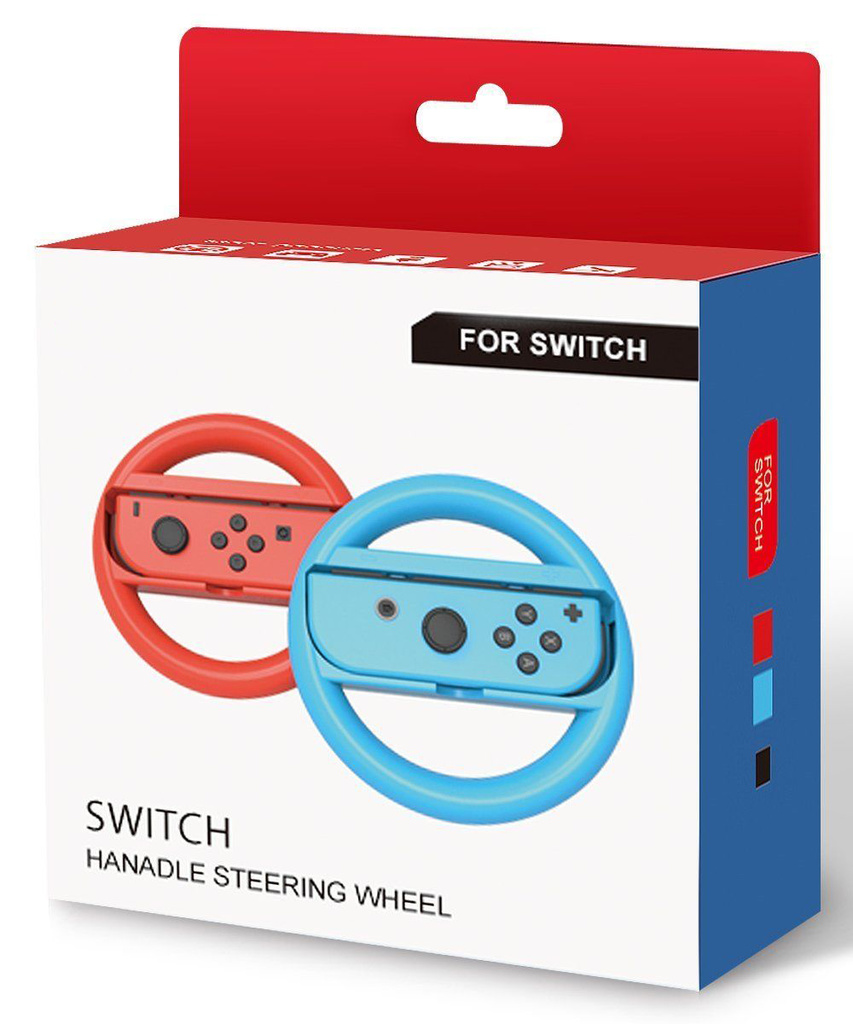 Joy-Con Wheel 2st Blå&Rosa Kompatibel med Nintendo Switch