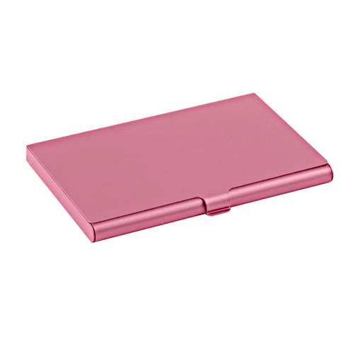 Glatt aluminiumskortholder - Rosa - Lommebok