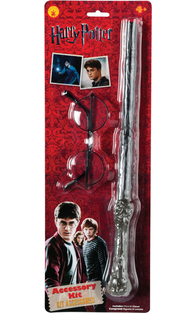 Harry potter briller (uten glass) og tryllestav