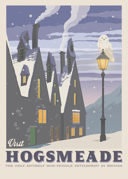 A3 Print - Harry Potter - Visit Hogsmeade