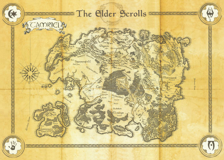 A3 Print - The Elder Scrolls - Map of Tamriel