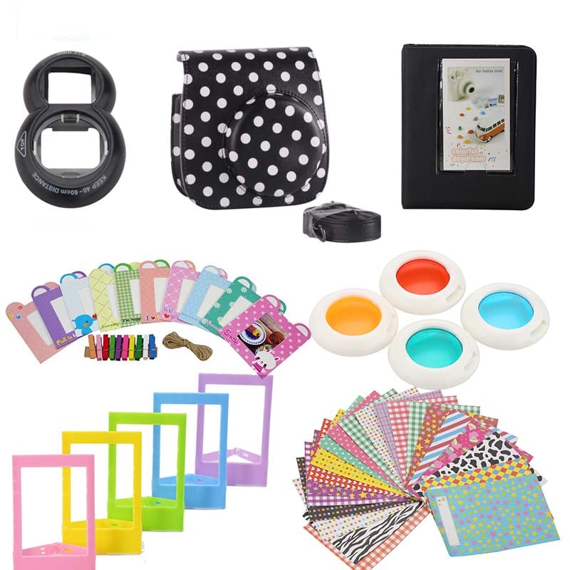 Tillbehörsset för Fujifilm Instax Mini 8 / 9 - Prickig