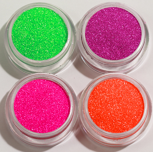 4st Finkornigt glitter Neon