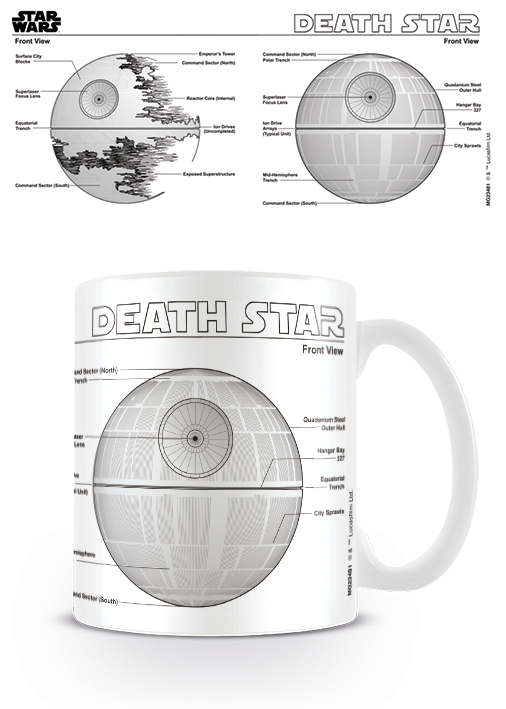 Star Wars - Death Star Sketch - Mugg