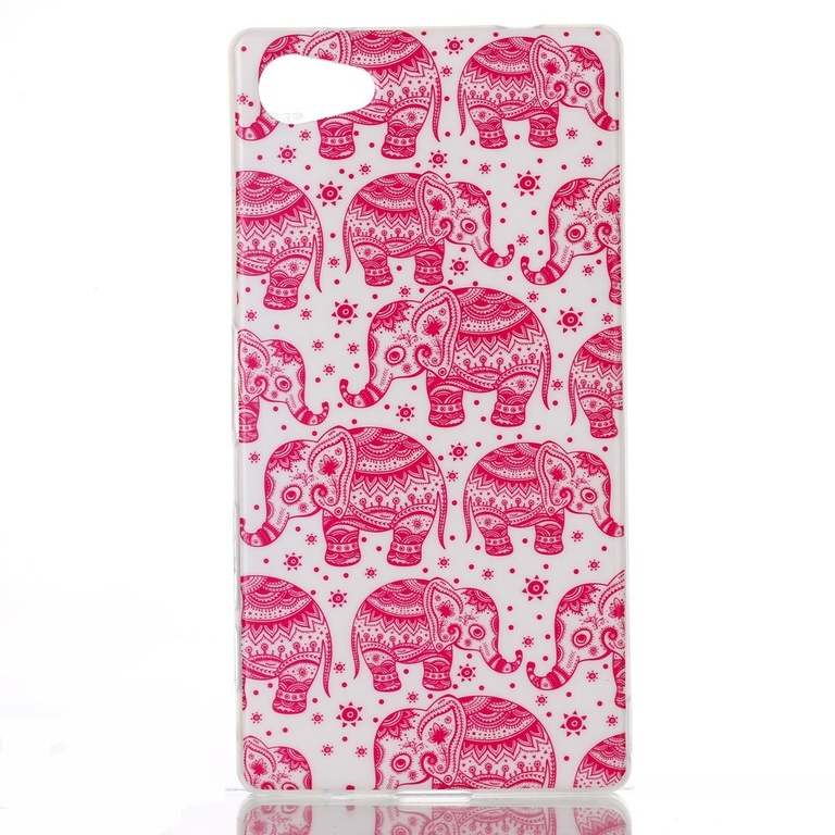 TPU Skal Z5 Compact - Ethnic Style Elephants