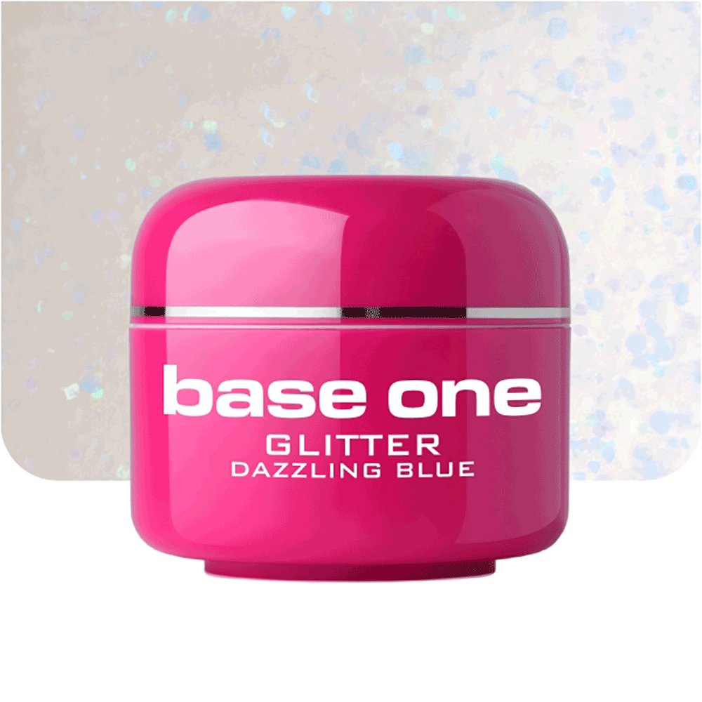 Base one - Glitter - Dazzling blue UV-gel