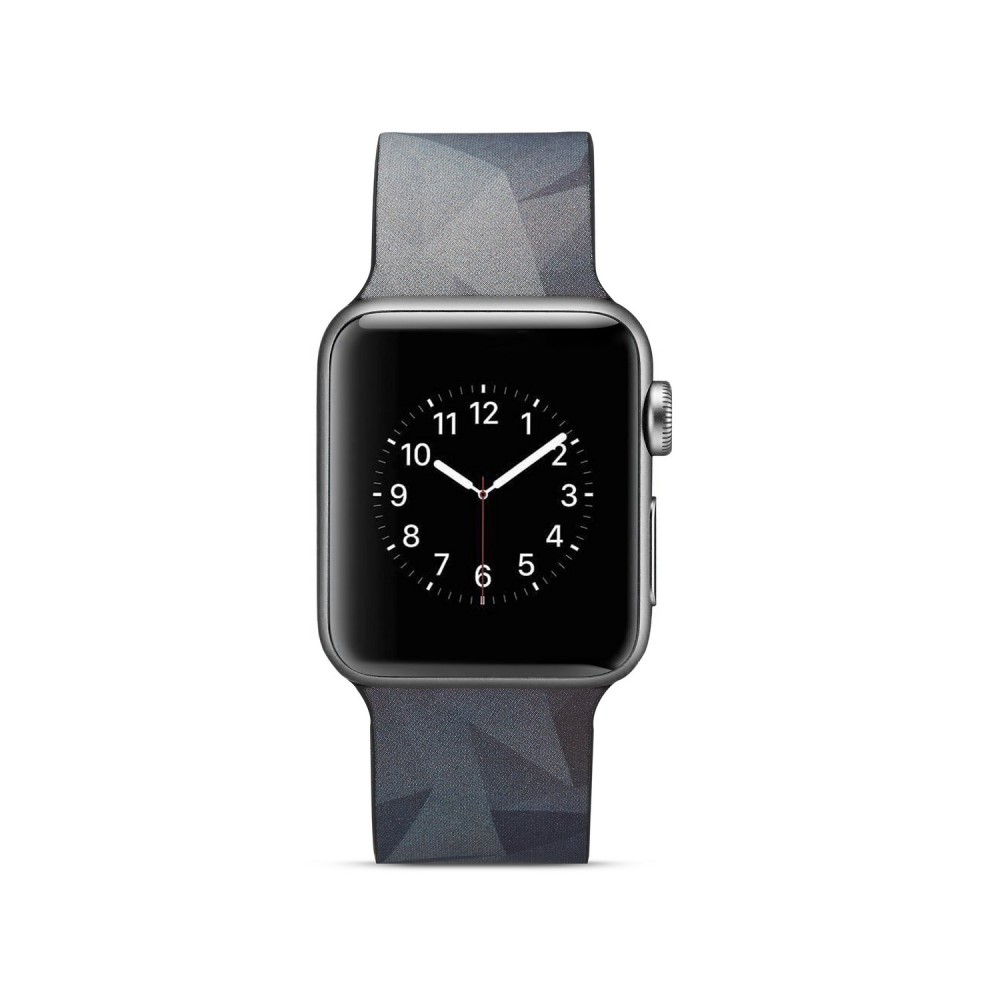 Silicone klockrem för Apple Watch 4 40mm, 3/2/1 38mm - Grey Triangle