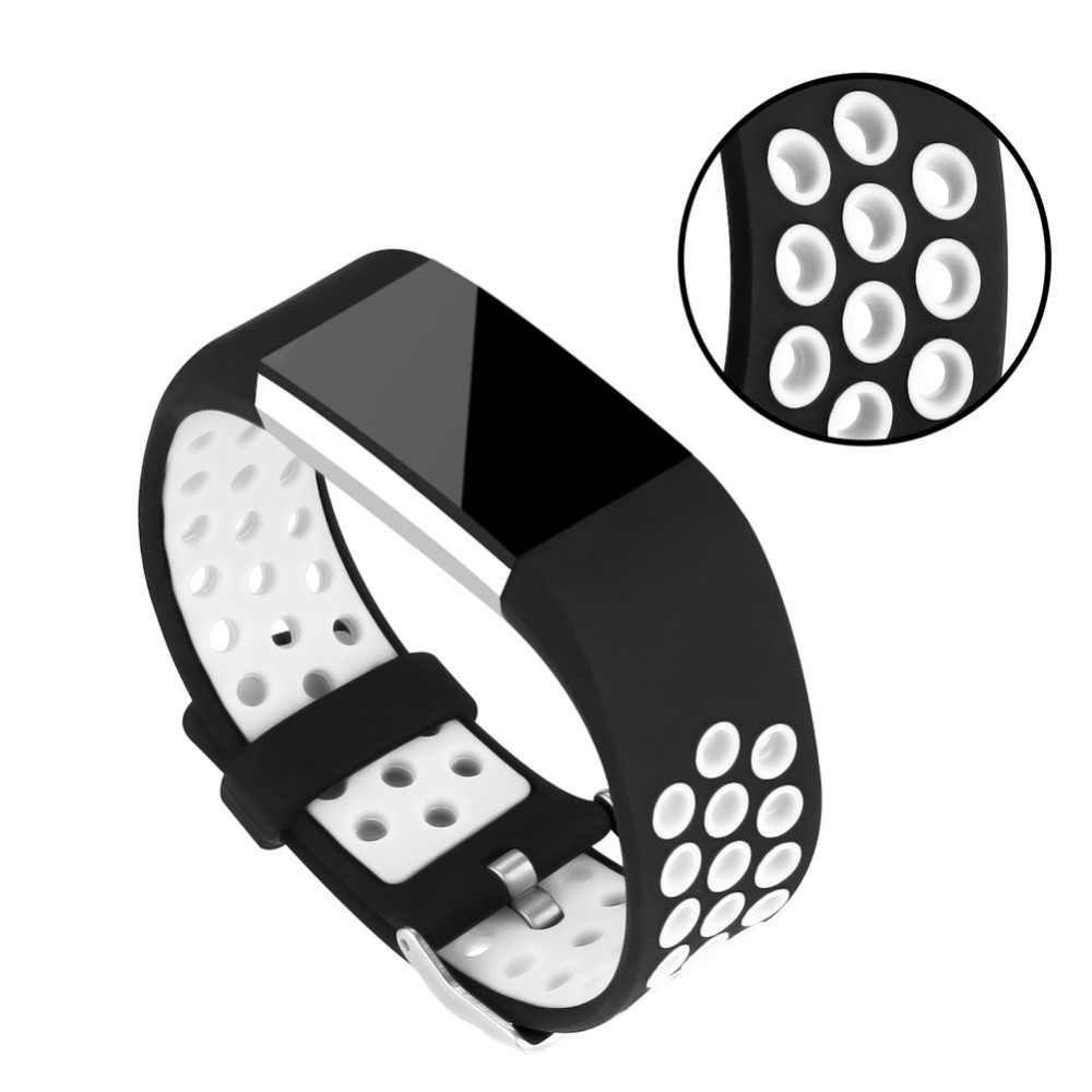 Silikon Rem till Fitbit Charge 2 - Vit