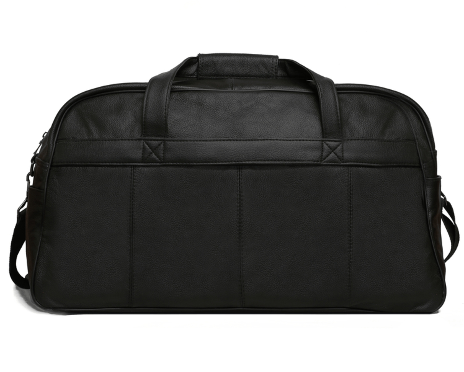 Svart weekendväska / sportbag i äkta läder