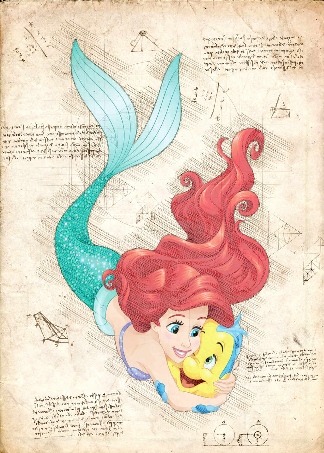 A3 Print - Disney - Ariel 2