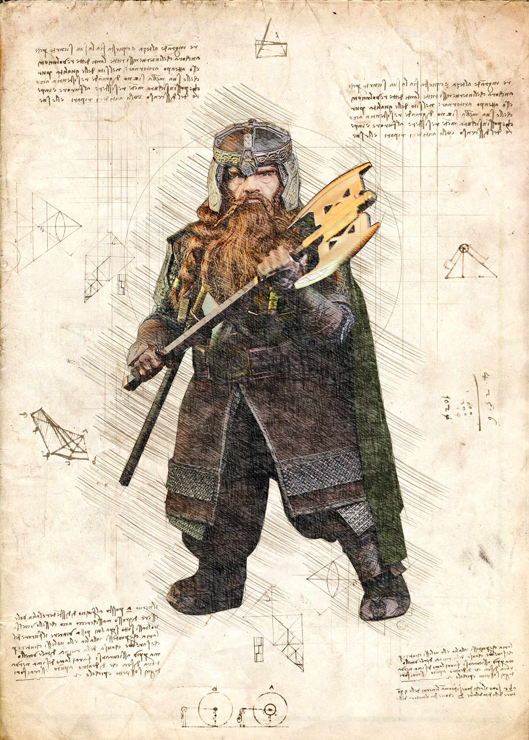A3 Print - Lord of the rings - Gimli