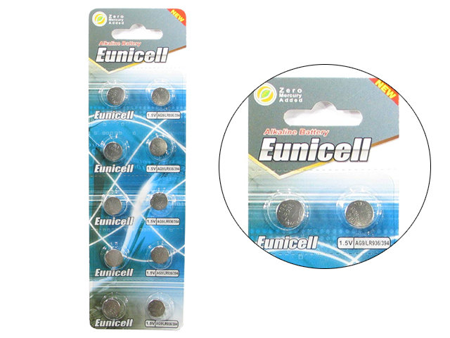 10-pack AG9 LR936 D934 LR45 V9GA G9A L936 936A sr936sw batteri