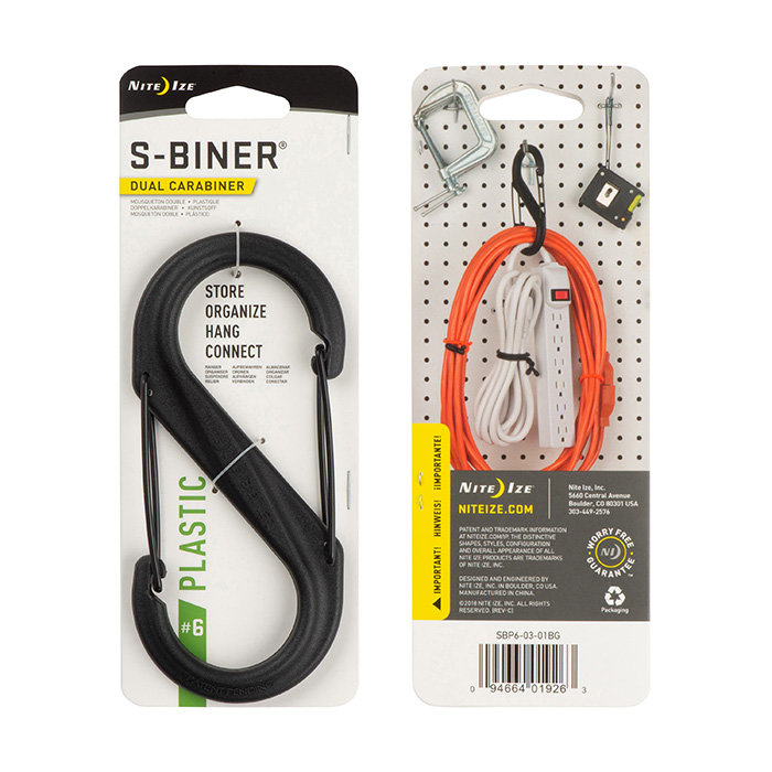 karbiner plast för upphängning NITE IZE S-BINER DUALCARBINER storlek #6