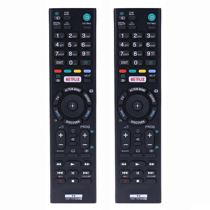 2x Universal RMT-TX100D fjärrkontroll för Sony HDTV LED