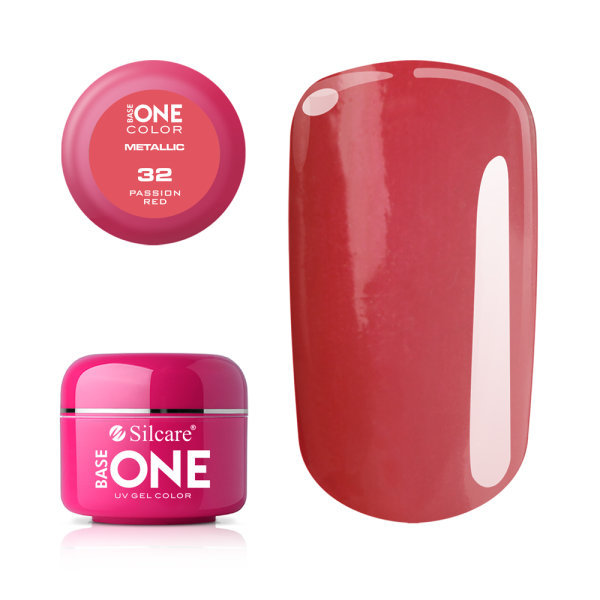 Base one - Metallic - Passion red UV-gel