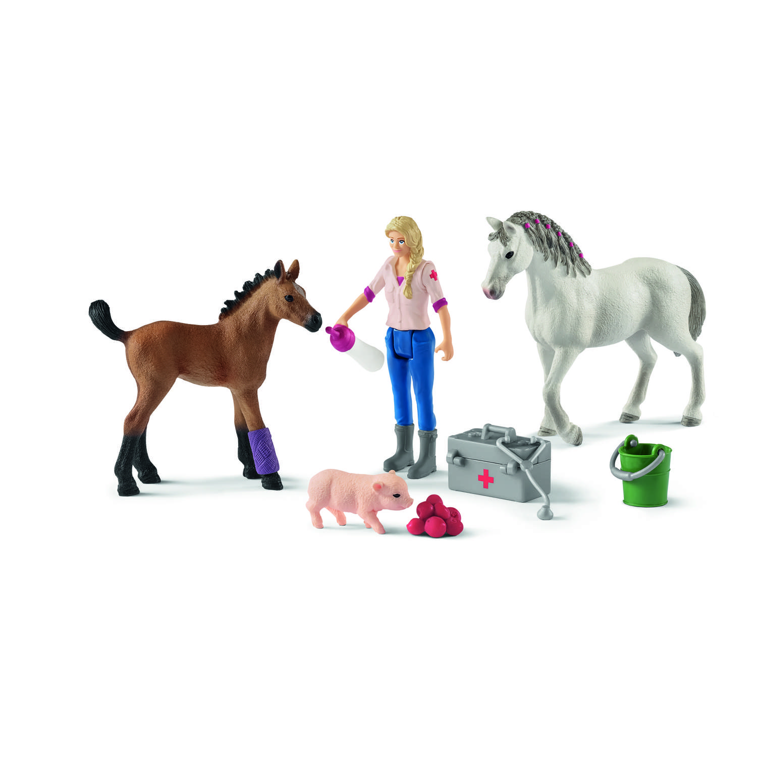 schleich® FARM WORLD Veterinärbesök hos sto och föl 42486