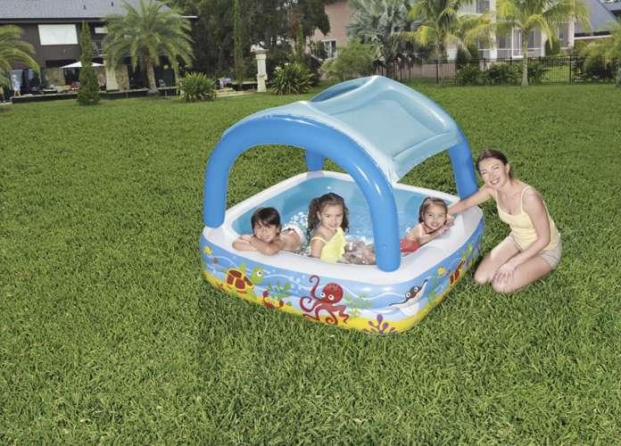 Uppblåsbar Pool med tak - 265L - Bestway - 140cm/140cm/114cm