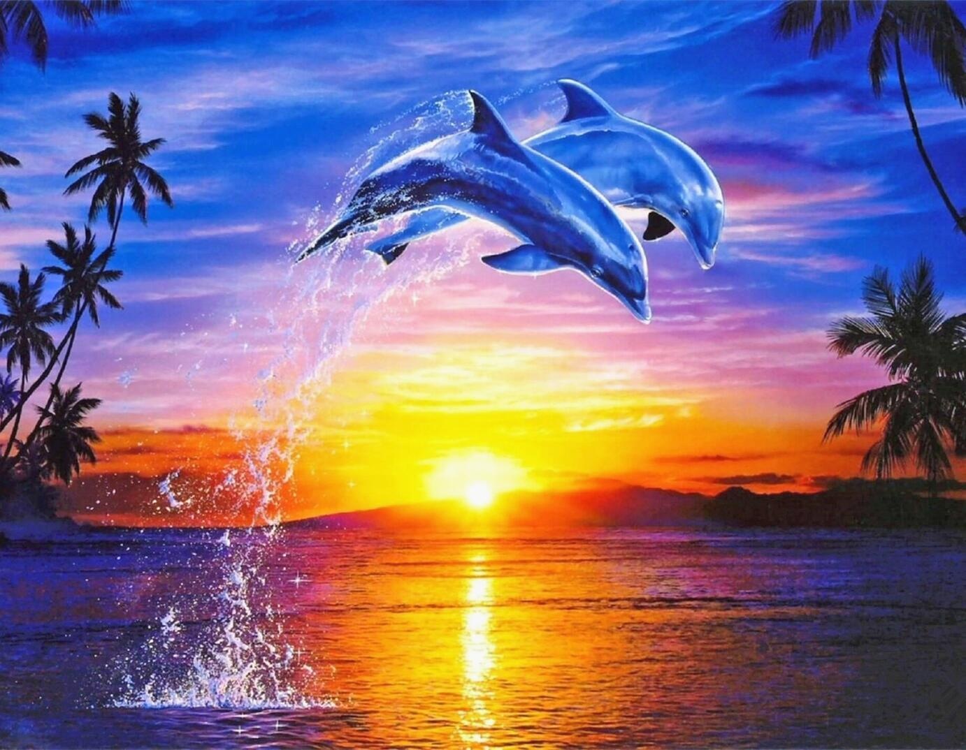 Diamond Painting / Diamantmålning - 30x40cm - Solnedgång