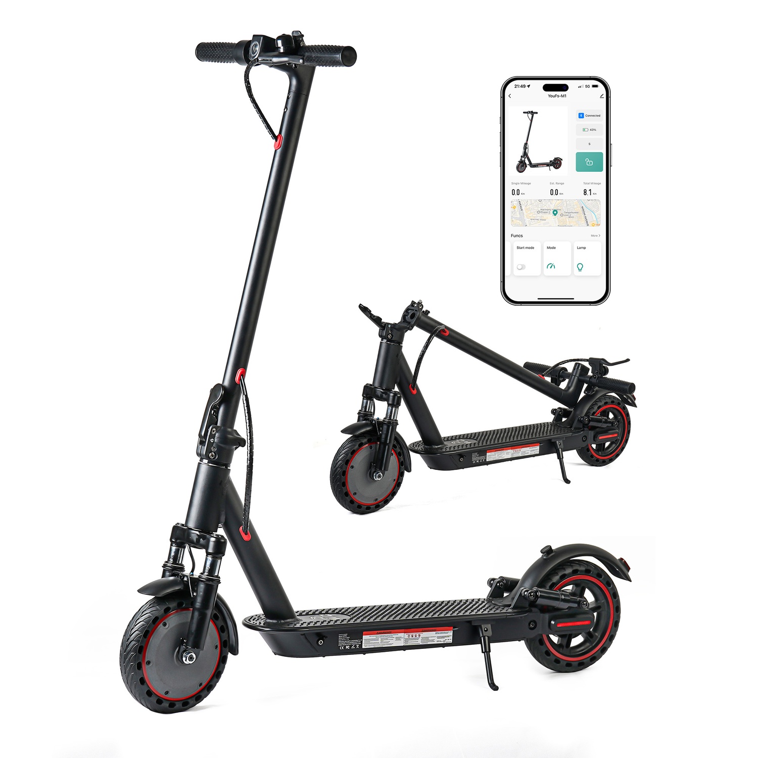 W4PLUS 2025 KickScooter El-løbehjul 30 km/t elcykel scooter