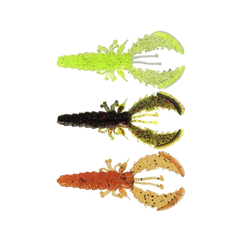 6 Leurres Westin Crecraw Slim Creaturebait - 5,5 Cm - Dark Water Mix - Flottants