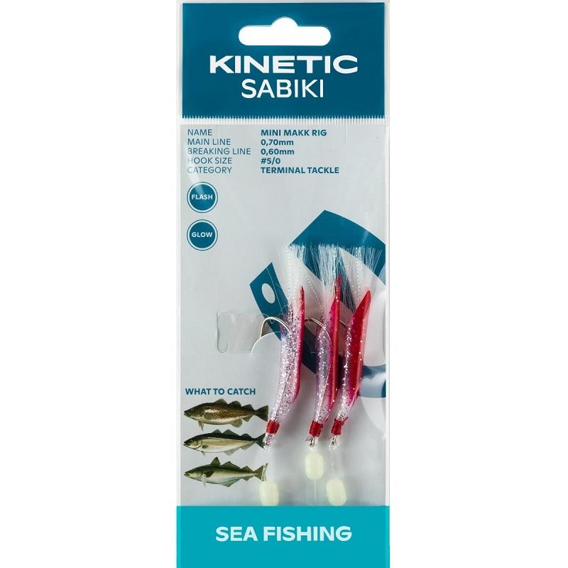 Kinetic Sabiki Mini Makk Häckla #5/0 Red
