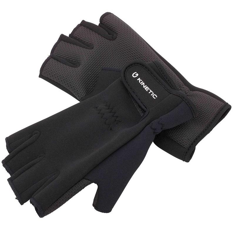 Kinetic Neoprenhandskar Half Finger Storlek XL Svarta
