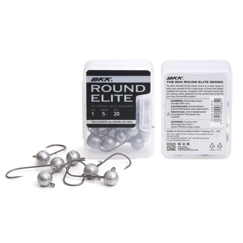 BKK Round Elite Jig Head - 2/0# 20-pack