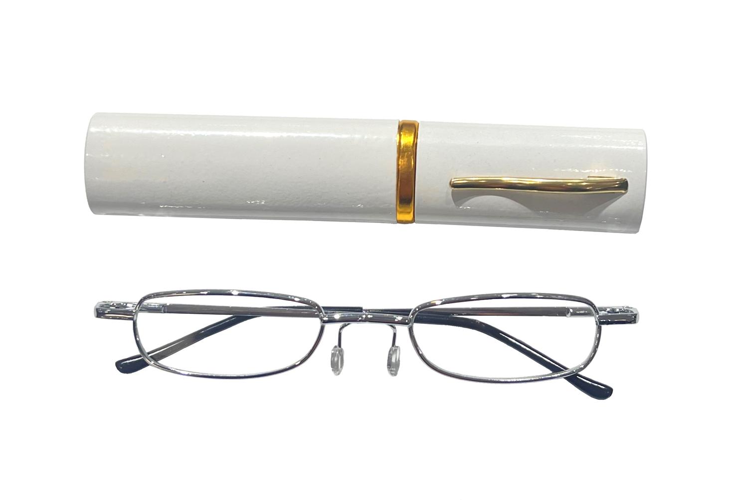 Duga Läsglasögon 2.5 med fodral silver