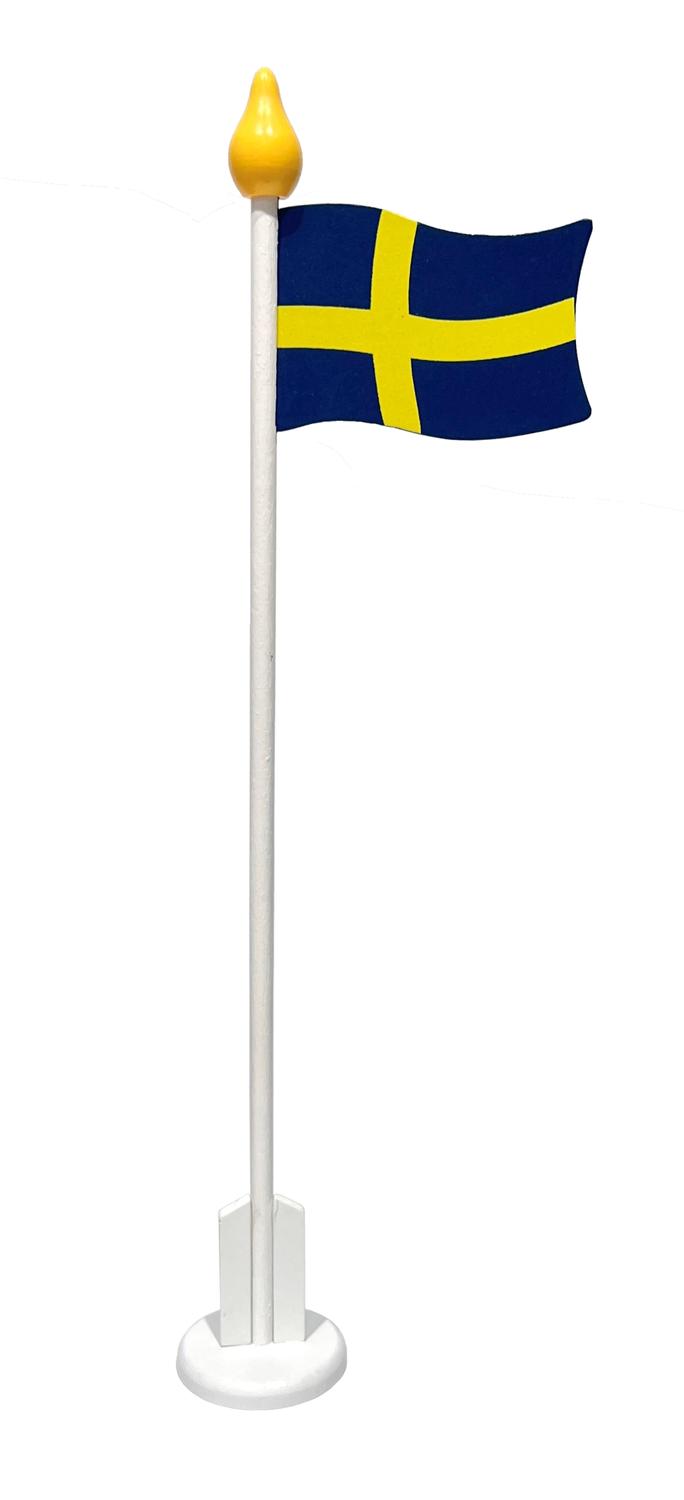 Liten Träflagga Sverige 14cm