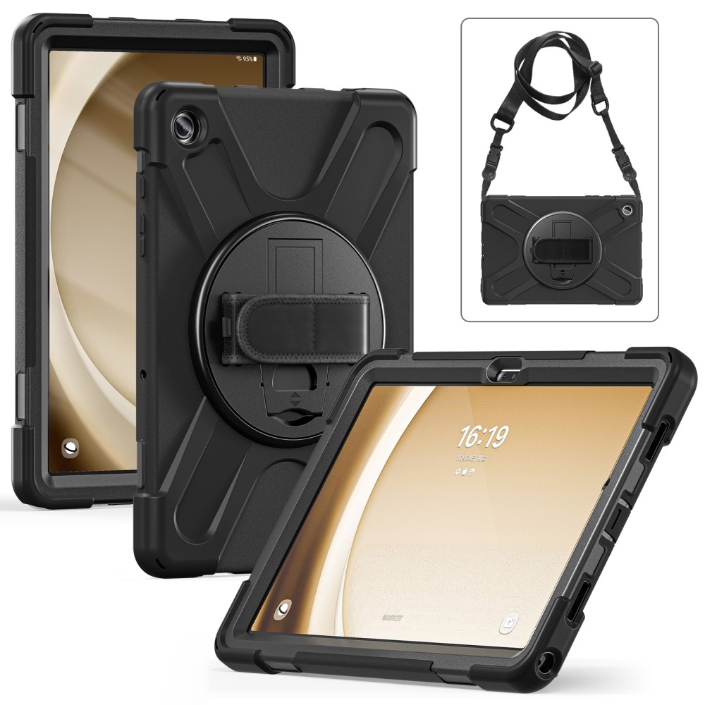 Samsung Galaxy Tab A9+ Heavy Duty Armor skal med axelrem