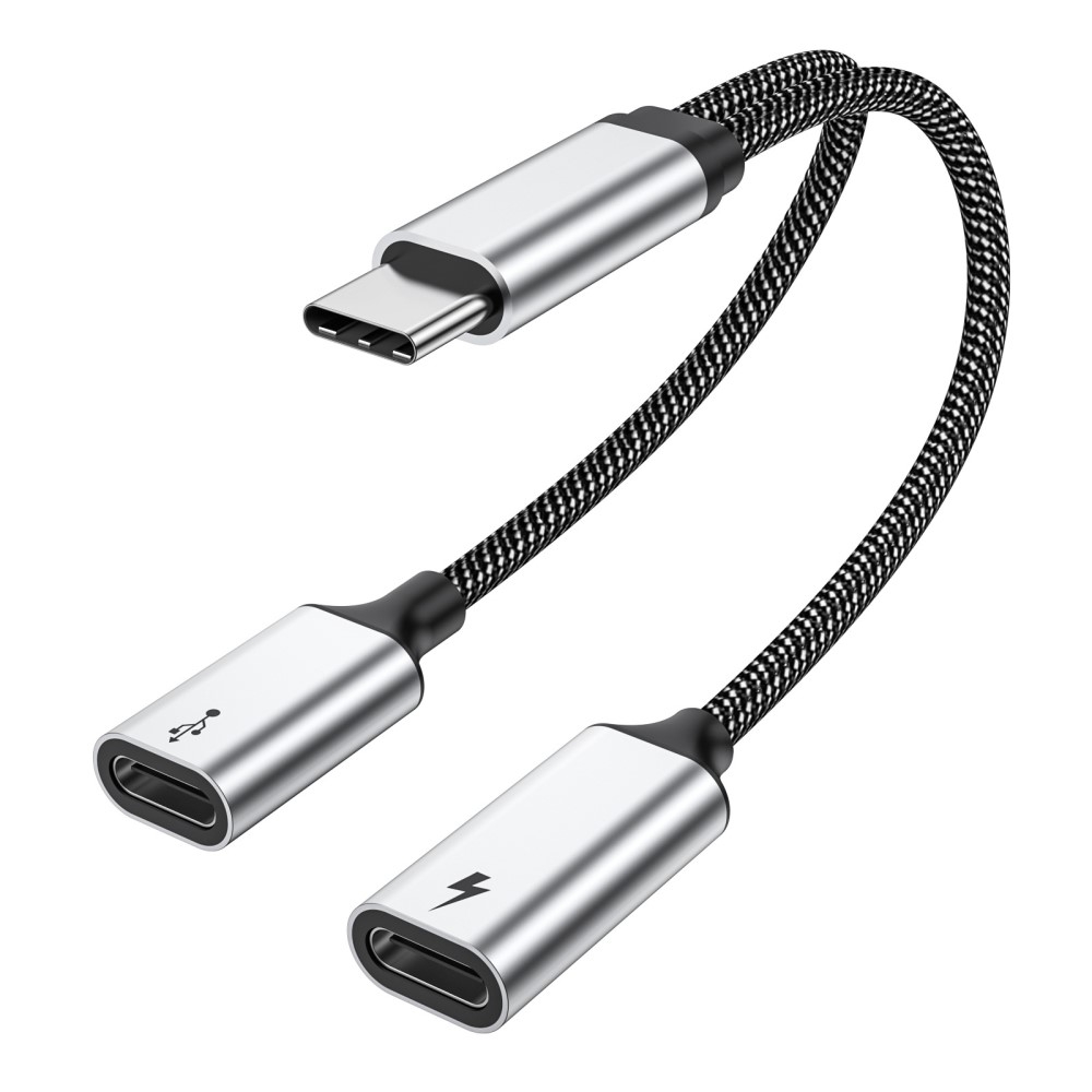 USB - C mannlig til dobbel USB - C kvinnelig splitterkabel Hurtiglading