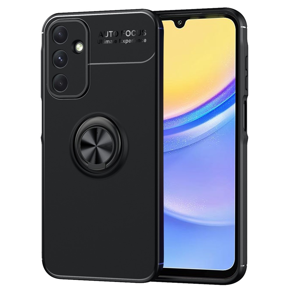 Samsung Galaxy A15 TPU skal med Finger Ring - Svart