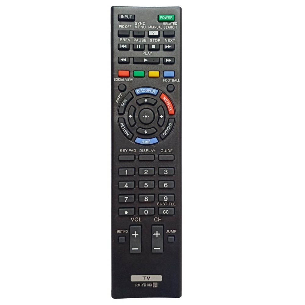 TV fjärrkontroll Ersättning för RM - YD103 Sony TV