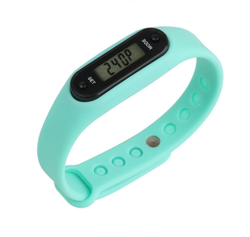 Type B Pedometer Pedometer Klokkemodell Komfortabel å ha på seg - Cyan