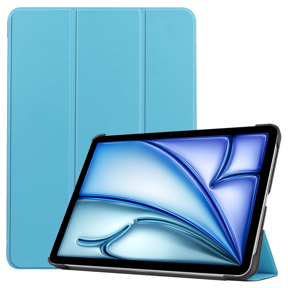 Till iPad Air 11 (2024) Slim fit tri - fold fodral - LjusBlå