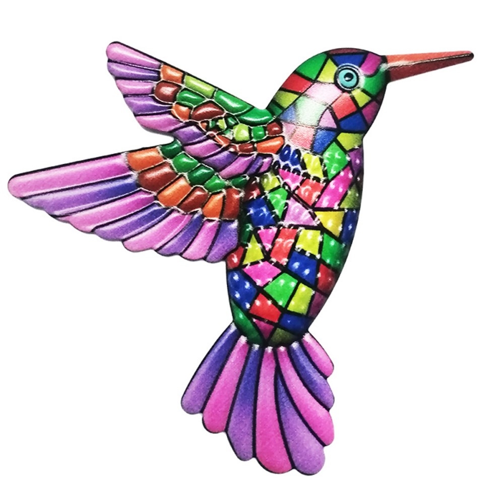 Fågel Kolibri Väggdekor Trädgård prydnad 12x13,5cm