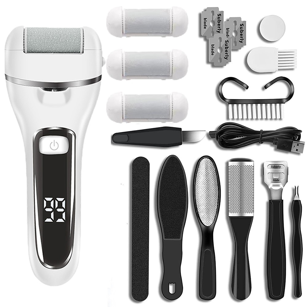 Elektrisk fotslip Foot callus Remover Pedikyr verktyg Fotvård